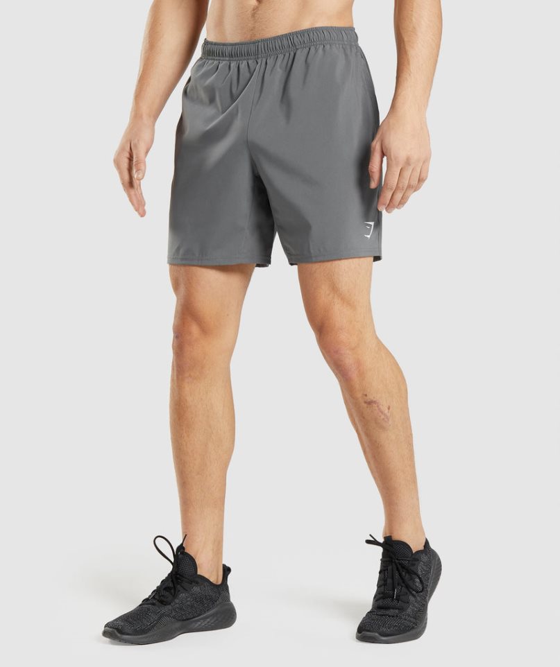 Men\'s Gymshark Arrival Shorts Grey | CA 83105N